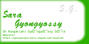 sara gyongyossy business card